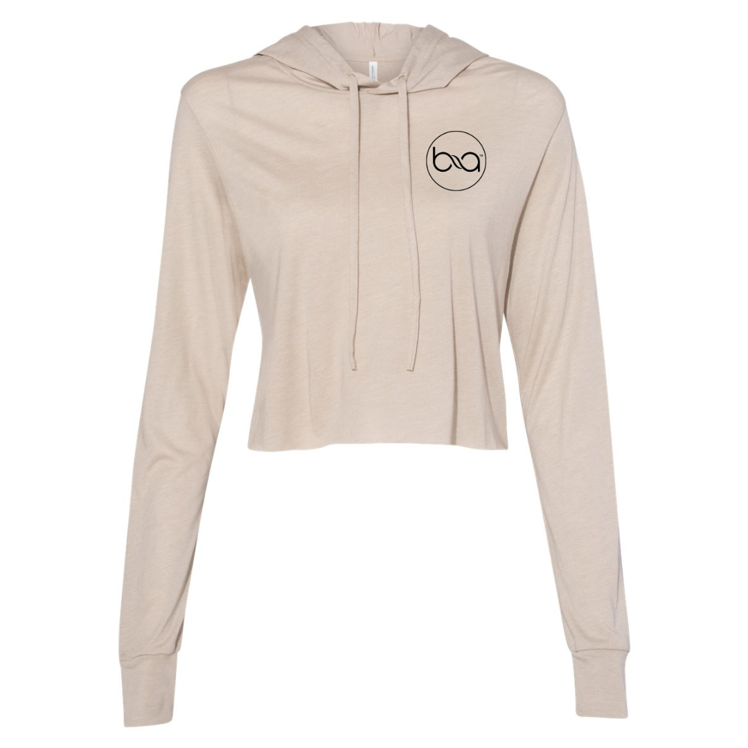 BeAthleisure - Women’s Triblend Crop Long Sleeve Hoodie